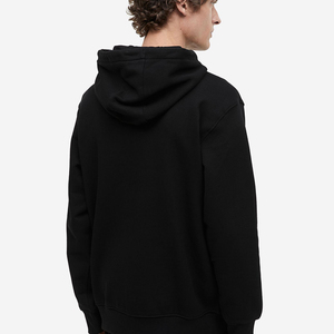 Sweat-shirts à capuche oversize unisexe, mode, couleur unie rouge, noir, gris, automne-hiver, polaire, logo sur le devant, poche sur la hanche, 100% coton - Product Image 3