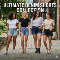 Shorts de Mezclilla para Mujer, Corte Recto, Cintura Alta, Transpirables, con Rendillas Desgarradas, Elásticos, Ecológicos, 100% Algodón, Estilo Casual Urbano