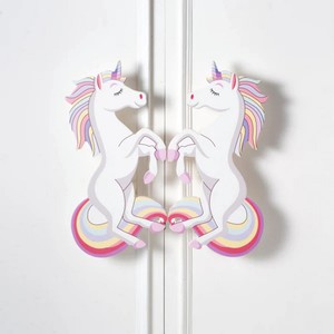 Handmade Modern Acacia Wood <b>Door</b> <b>Handle</b> Multicolor Unicorn Drawer Dresser <b>Handles</b> Cupboard Nursery <b>Pulls</b> and <b>Handles</b> - Product Image 1