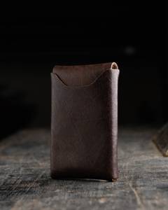 Portefeuille en cuir sans couture à prix d'usine, porte-cartes minimaliste et fin en cuir véritable, petit portefeuille pour homme SLW-0035 - Product Image 1