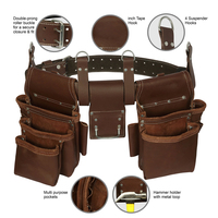 Sacoche de ceinture en cuir de haute qualité et confortable pour outils de charpentier, pour électricien professionnel - Garantie de 3 mois, 200 lb