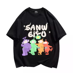 Camiseta Extra Grande de Algodón Transpirable para Hombre con Logotipo Personalizado en Relieve, con Tela de Lona Ecológica, Manga Corta, Diseño Personalizado - Product Image 1