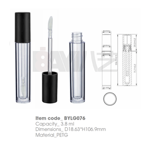 Tube vide brillant de haute qualité noir avec bouchon à vis pour gloss et fard à paupières liquide – Contenant de maquillage - Product Image 1
