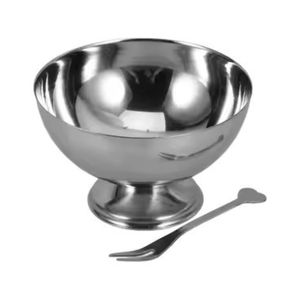 Tazón de metal moderno y de calidad para servir helado y postres en mesas de comedor - Product Image 1