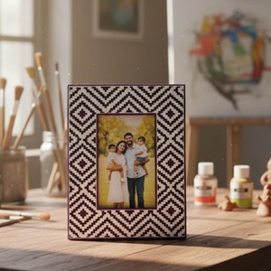 Marco de Fotos de Resina Hecho a Mano Exclusivo |   Marco de Fotos Artístico de Resina Epoxi para Decoración Moderna del Hogar - Product Image 3