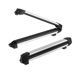 Portasci e Snowboard da Tetto in Alluminio, 6 Paire di Sci + 4 Snowboard, 2 Supporti Universali per Tetto Auto - Product Image 5