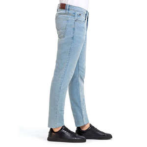 กางเกงยีนส์ทรงตรงสำหรับผู้ชาย รุ่นคัสตอม ใส่ได้ทั้งฤดูใบไม้ร่วงและฤดูหนาว ผ้าเดนิมยืดได้ สไตล์ลำลอง สีเข้ม สีอ่อน ลายพิมพ์  แบบถักทั่วไป - Product Image 6