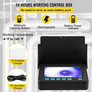 4.3 \ "schermo macchina fotografica industriale di ispezione della Pipeline funzione DVR 65.6FT impermeabile IP68 cavo di serpente luci LED boriscopio per la casa - Product Image 6