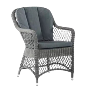 Modern Rattan <b>Dining</b> <b>Chair</b> <b>with</b> Polyester Cushion Outdoor Home Furniture Contemporary Design Style - Product Image 3