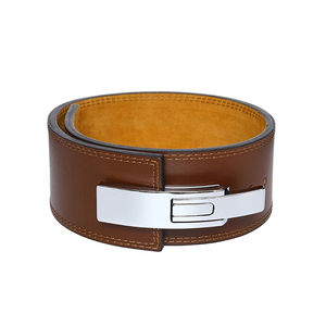 ANAX SPORTS Ceinture de musculation en cuir de vachette pour haltérophilie, entraînement en salle, powerlifting, musculation - Élastique et respirante, réglable - Product Image 1