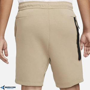 Shorts Bermuda Homme Kaki en Polyester Taille Mi-Haute avec Cordon de Serrage Style Sportif Poches Séchage Rapide Respirant Tissu Tricoté Uni - Product Image 4