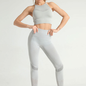High Quality <b>Workout</b> Sports <b>Leggings</b> And Yoga Bra Set Wholesale Gym Clothing Yoga Set For Womens Fitness Activewear Yoga Set - Product Image 5