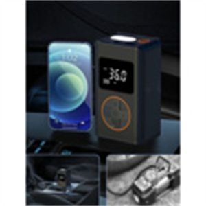 Inflador de Neumáticos Inalámbrico Inteligente Portátil Negro de 3600 mAh, Bomba de Inflado Eléctrica Multifuncional para Automóvil - Product Image 6