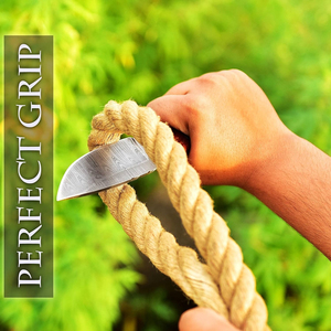 Couteau de boucher et de camping haut de gamme, fait main, en acier Damas, à pointe tombante, 10 pouces, qualité industrielle, manche en bois, finition soignée - Product Image 2