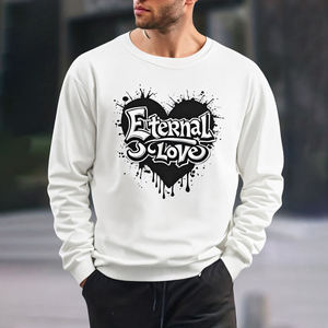 Nouveau sweat-shirt à manches longues pour homme 100 % polyester col rond coupe ample couleur unie imprimé pour l'automne Commerce extérieur - Product Image 4