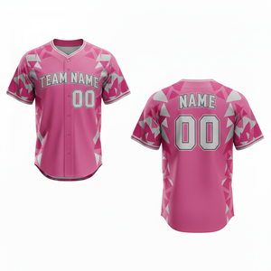 Camiseta de Béisbol Personalizable para Adultos, Transpirable, de Secado Rápido, 100% Poliéster, Sublimada, con Cuello en V, Unisex, para Todas las Temporadas - Product Image 6