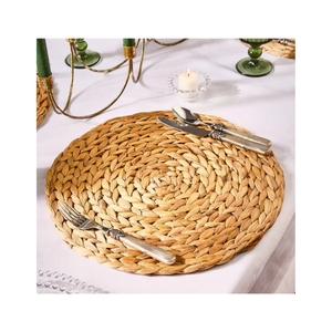 HOT SELLING Water Hyacinth Placemat For Elegant Dressing Room Vanity <b>Settings</b> And Beautiful Daily Dinner <b>Plate</b> Foundations - Product Image 1
