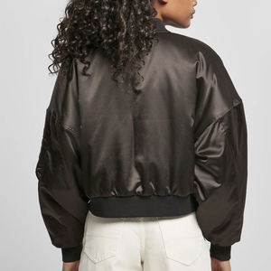 Satin Varsity <b>Jacket</b> In Low MOQ Best Design Comfortable and Breathable Ladies Satin <b>Jacket</b> - Product Image 4