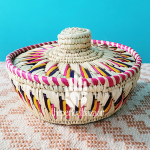 Cesta de Almacenamiento Ecológica de Hierba Moonj Natural, Mini Cesta con Tapa y Asa, Ecológica - Product Image 2