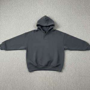 Sudadera con Capucha Extra Grande para Mujer, Diseño 2026, Color Gris Oscuro, 100% Algodón, Hombros Caídos, Sudadera Cálida de Invierno para Mujer - Product Image 4