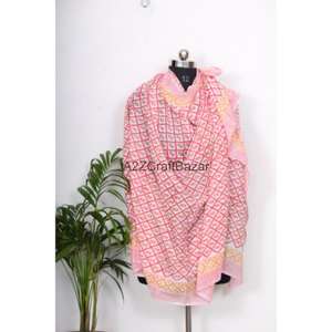 Wholesale 100% Cotton Block Printed Beach Sarong Pareo Bikini Cover Up <b>Wrap</b> Scarf Soft Handmade Women - Product Image 6