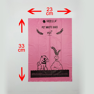 Paquete de 50 rollos de bolsas rosas personalizadas para caca de perro, material plástico ecológico con control de olores, venta al por mayor - Product Image 4