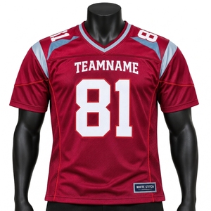 Camiseta de Fútbol Americano Roja de Los Ángeles, Cuello en V, Manga Corta, Transpirable, de Poliéster, Ajuste Atlético para Hombre - Product Image 1