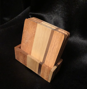 Wood Coaster Square Shape With Holder Wood Coaster Wholesale Custom Round Cup <b>Mat</b> Natural Wooden Coaster - Product Image 4