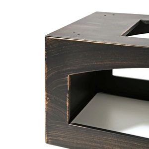 Chimenea Rectangular Metálica para Exteriores de 37 Pulgadas con Función de Leña, Almacenamiento de Leña Integrado, Bronce Cepillado - Product Image 5