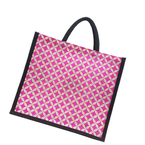 Bolsa de yute con estampado bonito y a la moda, bolsa de yute ecológica tejida con asa, fabricada en la India, West y Bengal - Product Image 6