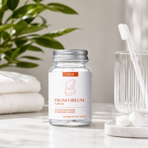 [FROM OREUM] Pasta de Dientes Sólida con Sabor a Mandarina de Jeju, 60 Tabletas, para Hoteles, Artículos de Baño para Huéspedes - Product Image 5