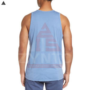 Débardeurs de musculation et de fitness pour hommes en coton avec logo personnalisé, débardeurs de course à pied pour hommes - Product Image 2