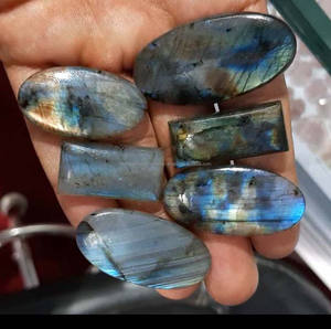 Cabochon de Labradorite multi-formes naturelles Pierres en vrac 25x40mm Gemmes pour la fête des pères - Product Image 5