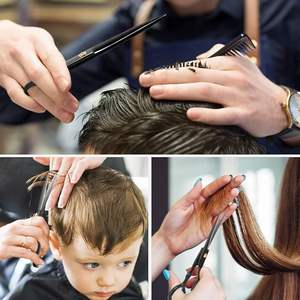 Ciseaux à barbe professionnels pour coiffeur, ciseaux à cheveux en acier inoxydable, ciseaux de coiffure - Product Image 4