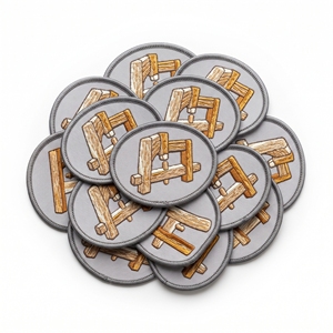 Wholesale Custom Patch Maker Hexagon Swimming <b>Duck</b> Waterfowl Badge Dark Navy Twill Teal Border Iron On Applique - Product Image 6