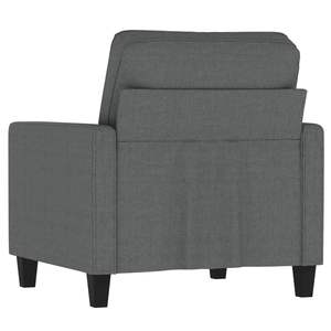 Fauteuil de salon en tissu polyester gris foncé à 100 % avec structure en métal et revêtement en textilène - Product Image 5