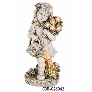 Decoración de Jardín con Figura de Niña Orinando - Product Image 2