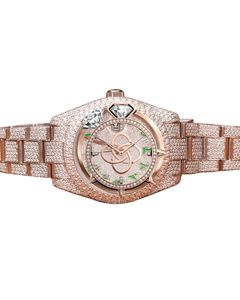 Montre de luxe personnalisée en moissanite pour homme, entièrement sertie de diamants, en acier inoxydable, à quartz - Product Image 1