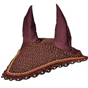 Custom Embroidery Low Front Horse Ear Bonnet Breathable Waterproof Riding <b>Fly</b> Durable Racing Ear <b>Net</b> Equestrian Accessories - Product Image 1