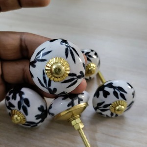 <b>ceramic</b> cabinet <b>knobs</b> in <b>Ceramic</b> Cabinet <b>Knob</b> Round Blue Floral Design Handcrafted Traditional Kitchen Door Handle <b>ceramic</b> <b>knobs</b> - Product Image 3