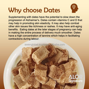 Halal FD Yogourt Dates Bouchées Probiotiques Santé Collations Adultes Goût Sucré Prêt Stock Échantillons gratuits disponibles ALOR Emballage sous vide - Product Image 2