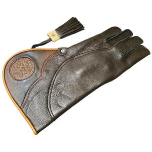 Gants d'aigle en cuir suédé à 3 couches de 45 cm de long, personnalisables, pour la fauconnerie, la chasse aux oiseaux et l'utilisation en extérieur, haute performance - Product Image 4