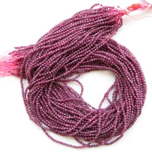 Cuentas de Rubí Natural Facetadas Redondas, Sin Mejorar, para Joyería, Hilo de Piedras Sueltas de Alta Calidad - Product Image 6