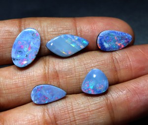 Natural Australian Mined <b>Opal</b> Cabochon Doublet Loose Stone Solid <b>Opal</b> <b>Opal</b> Doublet cabochon for Jewelry Making Wholesale - Product Image 2