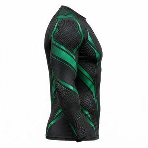 T-shirt de compression athlétique à manches longues pour homme, idéal pour le sport, l'entraînement, la course, le cyclisme, le surf et la gym - Product Image 3