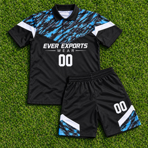 Uniforme de Fútbol Personalizado, Negro, Cian y Blanco, Sublimado, Camiseta y Pantalones Cortos de Fútbol, Estilo Único con Impresión Personalizada, Nombres de Equipo Personalizados - Product Image 4