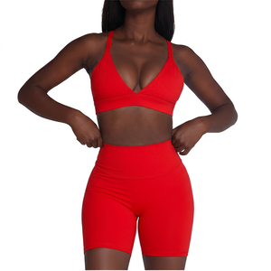 Sujetador Deportivo para Yoga con Tirantes y Escote Profundo en V, Color Blanco, Soporte Medio, para Mujer - Product Image 5