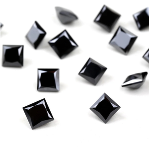 Diamant noir naturel traité de 1 ct, coupe carrée, pierre en vrac, forme princesse, pour la fabrication de tous types de bijoux - Product Image 5