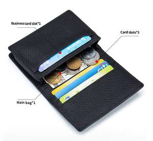 Custom Genuine Leather <b>Card</b> <b>Holder</b> Lightweight High Quality Men <b>Card</b> <b>Holder</b> <b>Wallet</b> Pocket Mini Smart Slim Crazy Horse Leather - Product Image 4