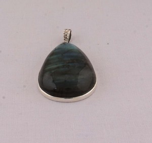 Handmade Labradorite Pear Pendant 925 Sterling Silver Bezel Setting Vintage Bohemian Teardrop Flashy Stone 18 Inch Necklace Fine - Product Image 6